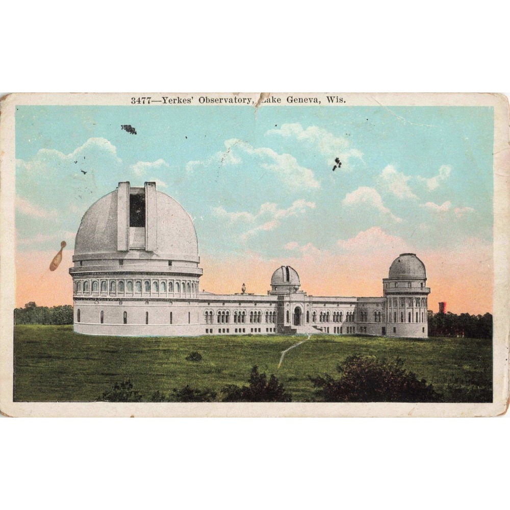 Vintage 1922 Yerkes Observatory Lake Geneva Wisconsin RPPC Postcard 3477 - Picture 1 of 2